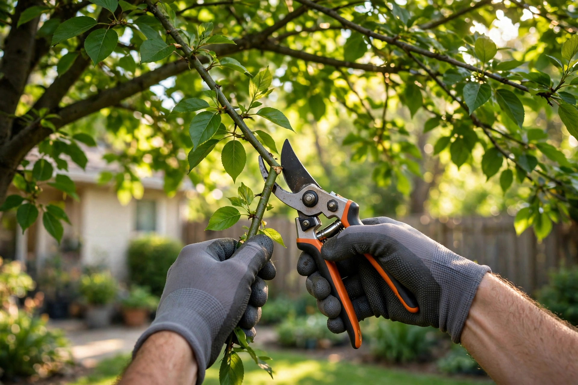 Careful pruning of tree branches for healthy growth in Hanover, MD