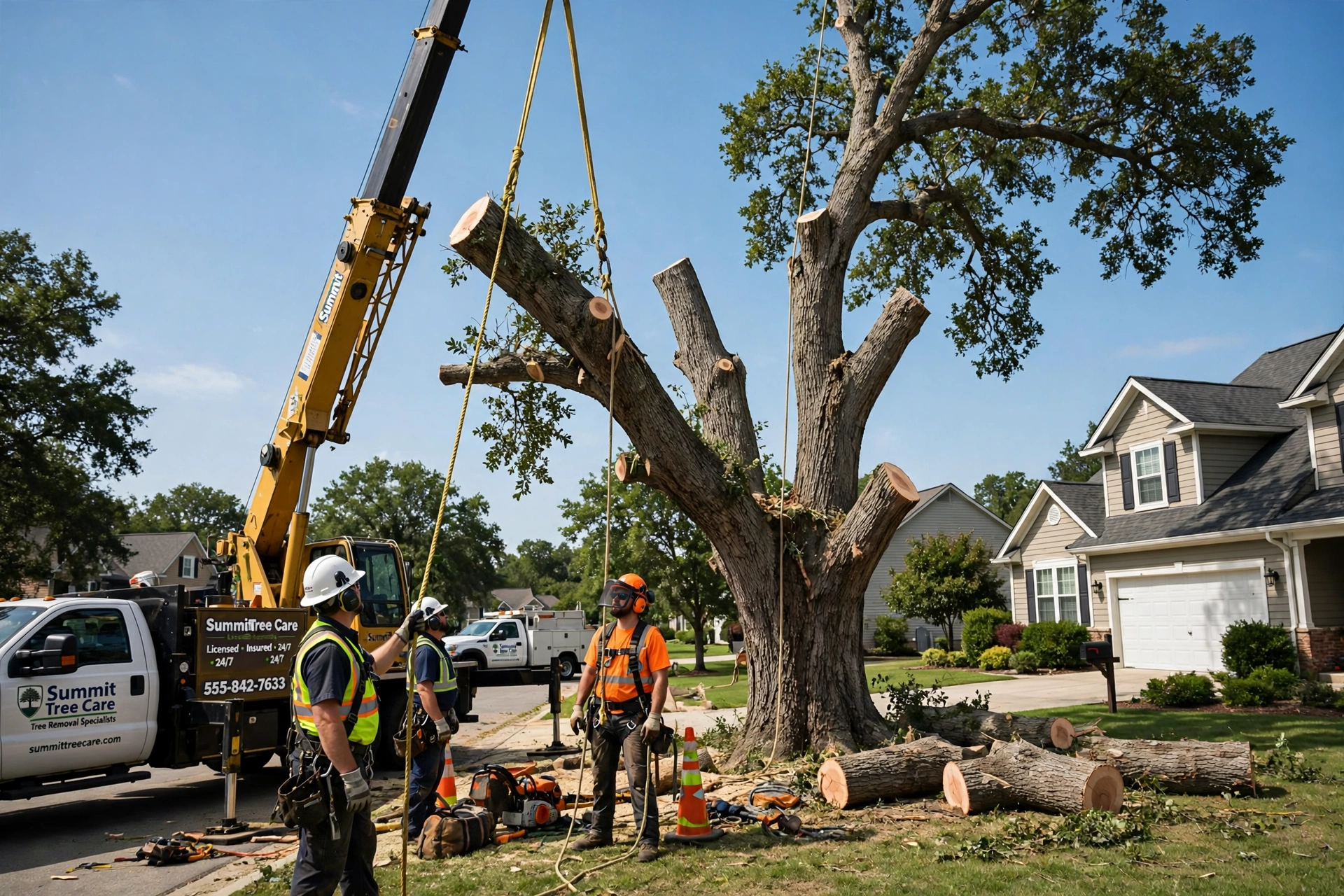 Professional crew removing a large tree safely in Hanover, MD